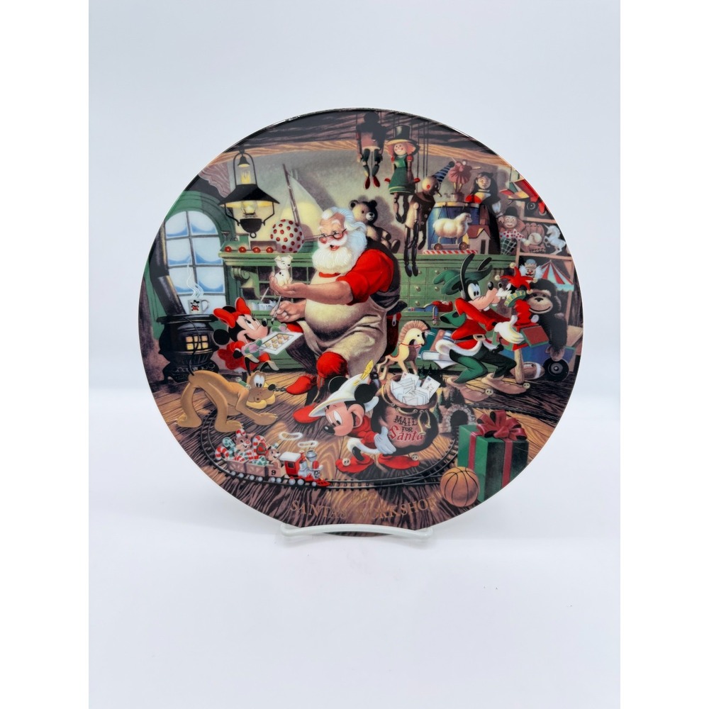 VNTG 1993 Disney Store Santa's Workshop Mickey Collector Plate  w/Original Box‎